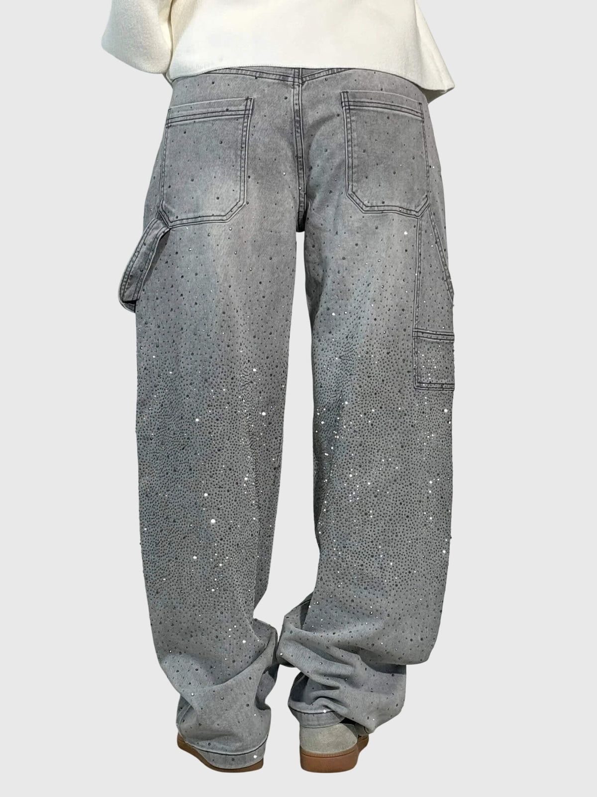 Kimberly | Kvinnors Glittrande Diamant Denimbyxor