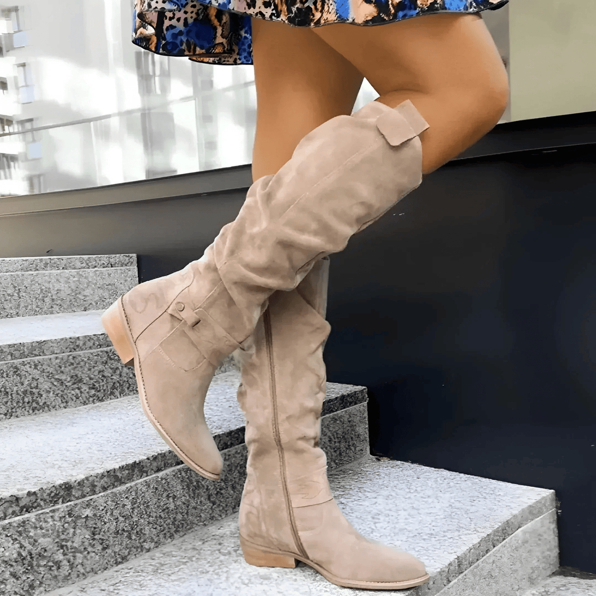 Skyler | Snygga Knähöga Mockaboots