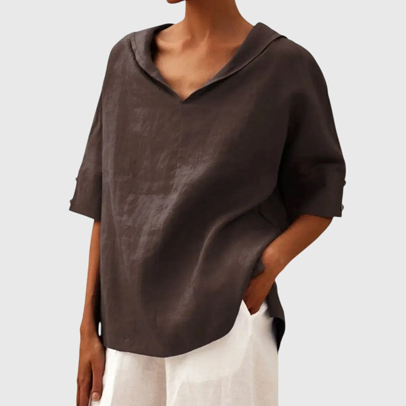 Ayla | Blus - Brun