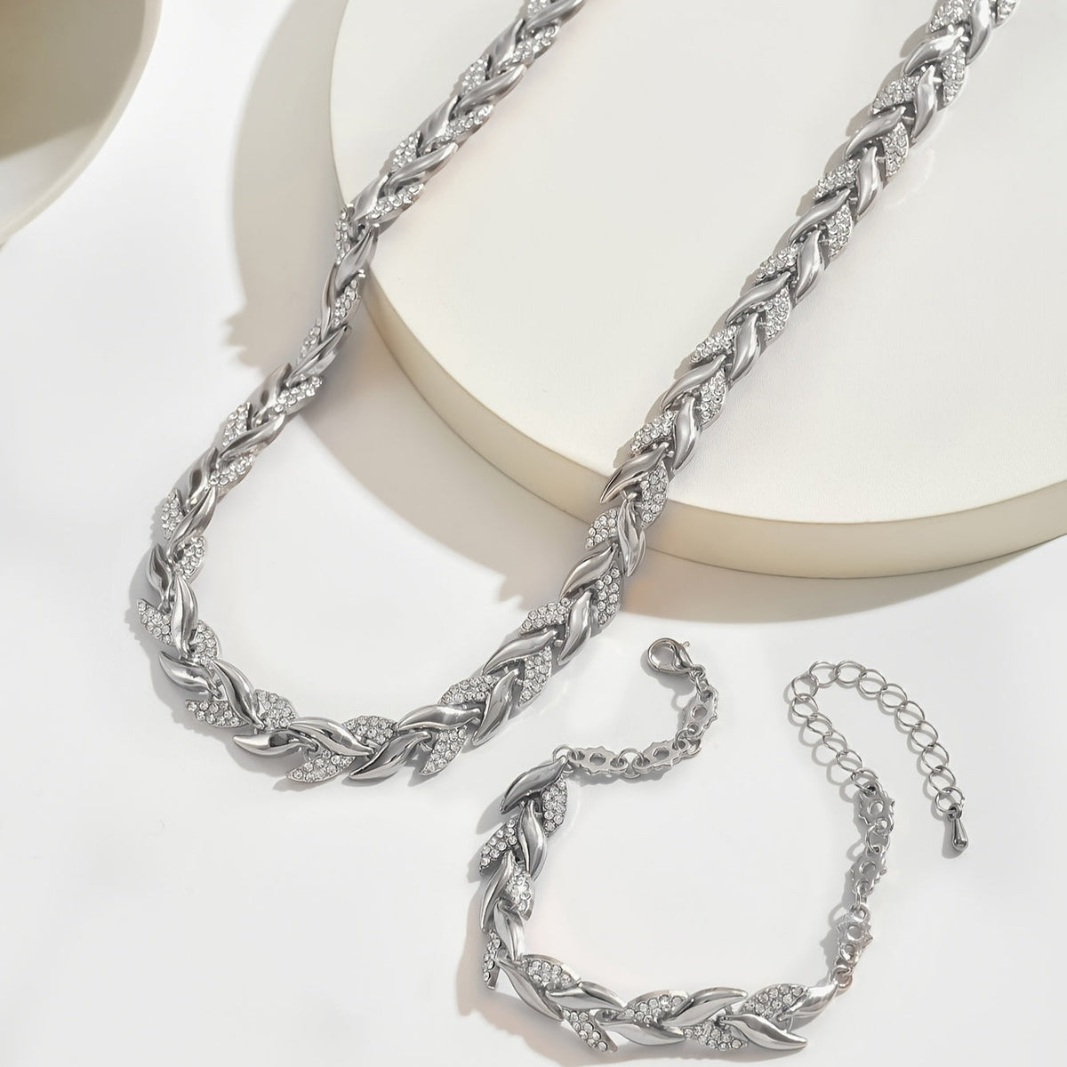 Elegant Rhinestone Fish Tail Set