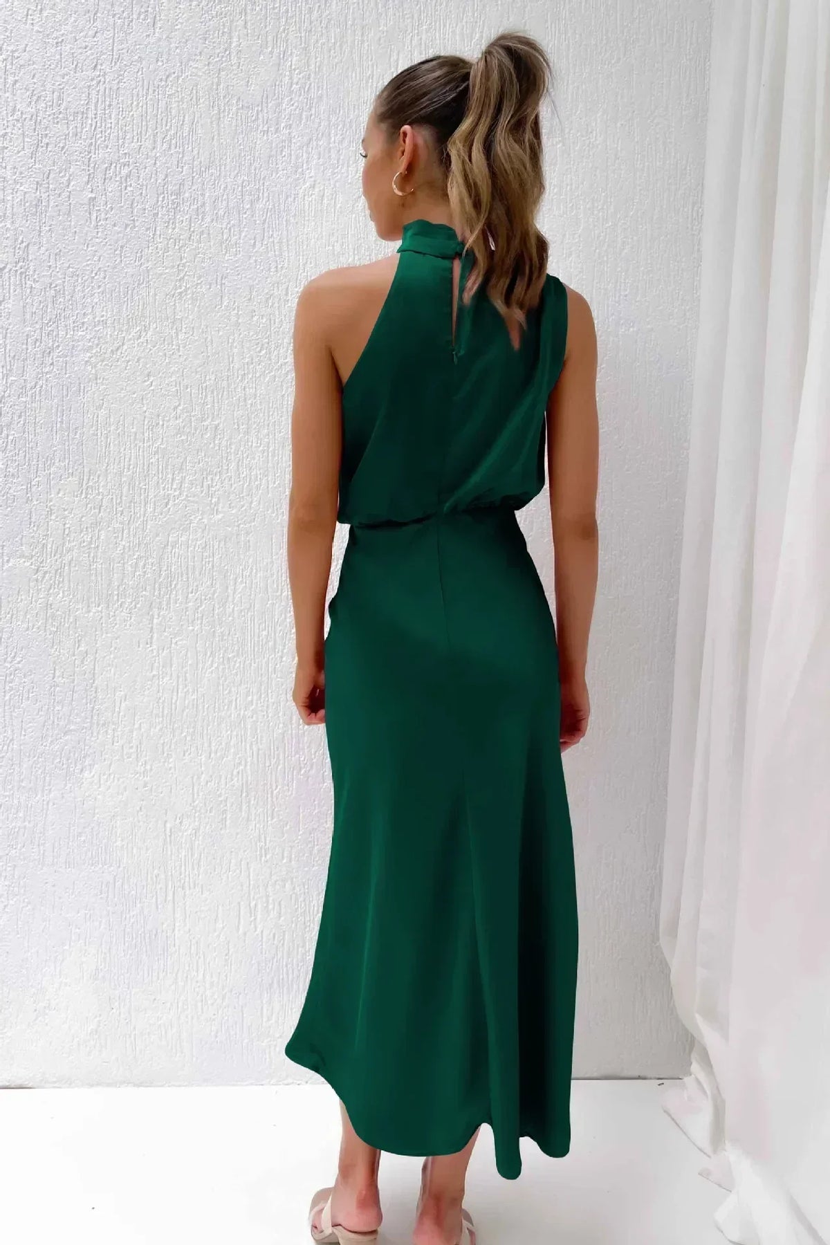Faith | Kvinnors Chic Halterneck Aftonklänning