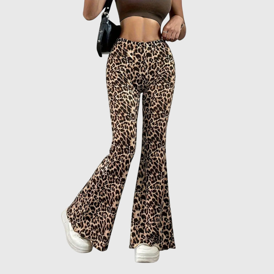 Leopard Bootcut Byxor
