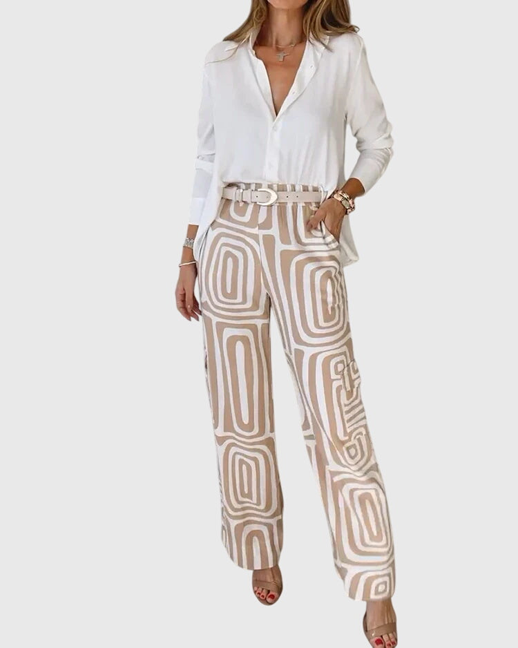 Emilia | Stilsäkra Byxor + Gratis Blus & Bälte